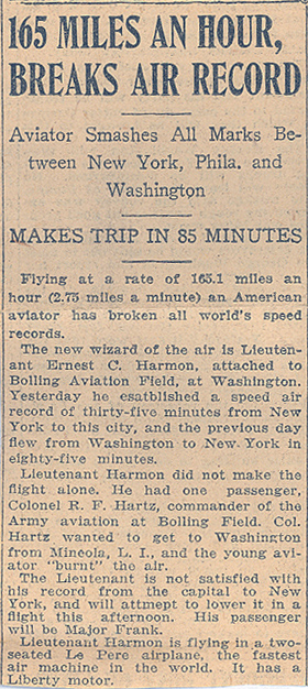Eighty-Five Minutes, New York to Washington