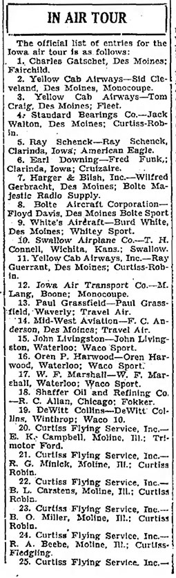 Mason City Globe (IA), June 24, 1929 (Source: newspapers.com)