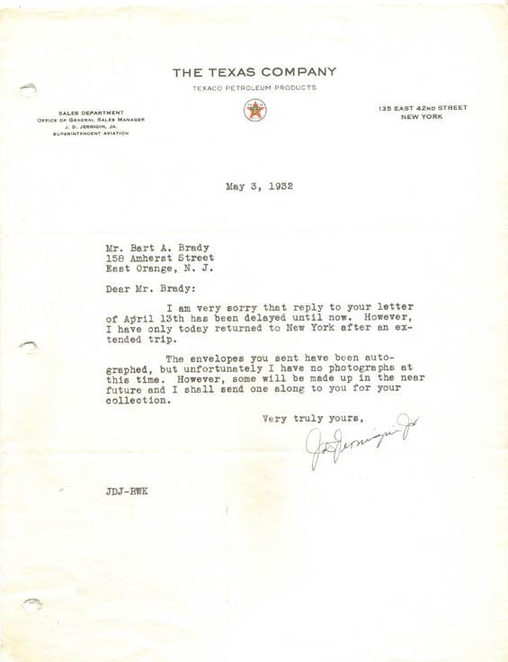 Letter of Request, May 3, 1932 (Source: Staines)