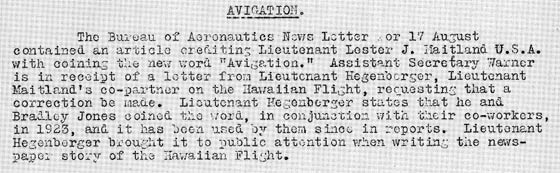 Bureau of Aeronautics Newsletter, November 30, 1927 (Source: Webmaster)