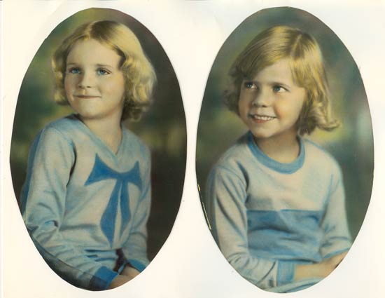 Hilda (L) and Paula Heisen, His Daughters