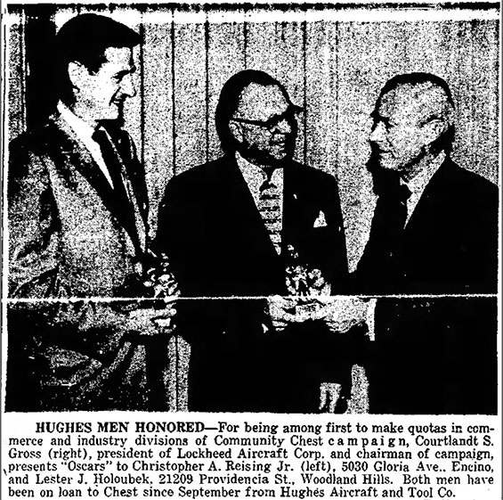 Valley News, Van Nuys (CA), December 12, 1957 (Source: newspapers.com)