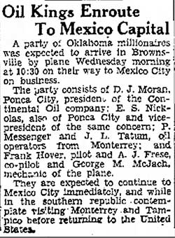 Brownsville Herald (TX), August 6, 1930 (Source: newspapers.com)