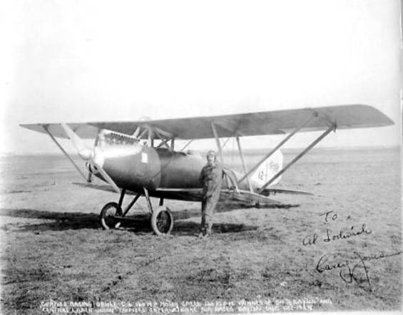 Casey Jones With Curtiss Racer, Date & Location Unknown (Source: Heins)