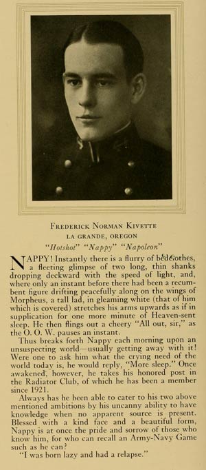 Frederick N. Kivette, 1925 (Source: Woodling)