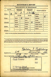 I.S. Kravitz Draft Registration, October 16, 1940 (Source: ancestry.com) 