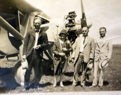 "Spirit of Progress", Larson (R) and C.F. Lytle (far left)