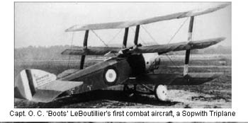 LeBoutillier's Sopwith Triplane, WWI