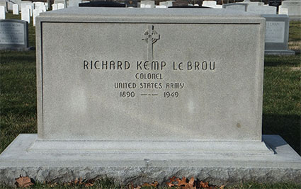 R.K. Le Brou, Grave Marker (Source: findagrave.com) 