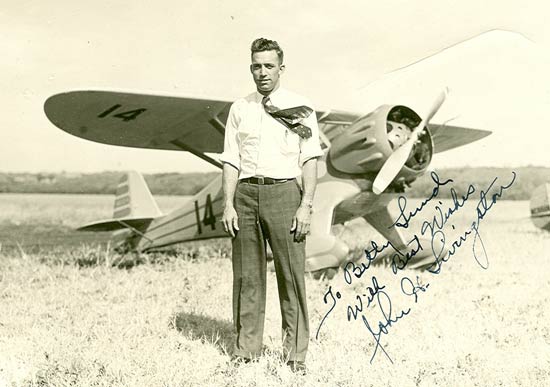 John Livingston With Monocoupe (NC501W?), Date Unknown