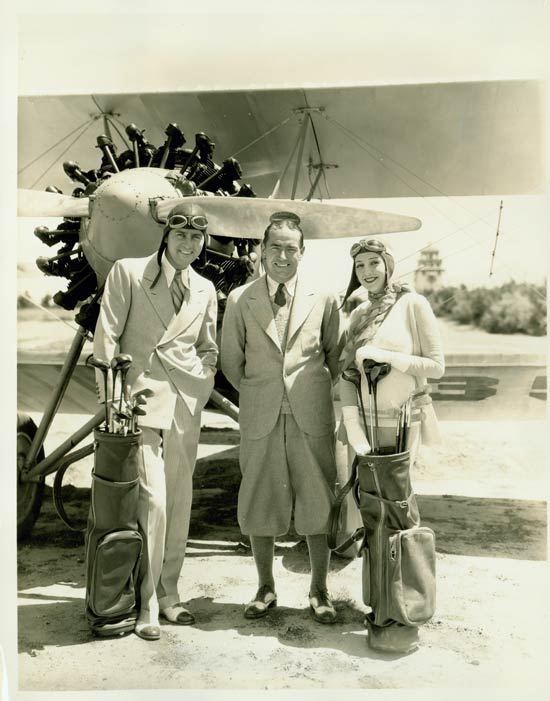 Ben Lyon (L) and Bebe Lyon (R), April 23, 1931, Agua Caliente