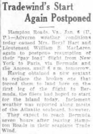 The North Tonowanda (NY) Evening News, Tuesday January 6, 1931 (Source: Web)