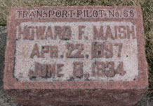 Howard F. Maish Grave Marker, 1934 (Source: findagrave.com)

