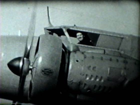 Marrs in Cockpit of a Boeing 247 (Source: Havrilla)