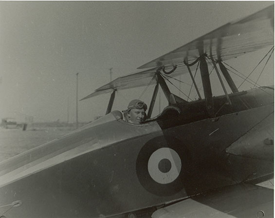 Eddie Martin in Thomas-Morse Scout, Date Unknown (Source:  Martin Collection via Gerow) 
