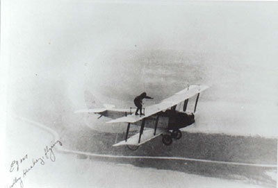 Eddie Martin Wing Walking, Early 1920s (Source: Martin Collection via Gerow) 