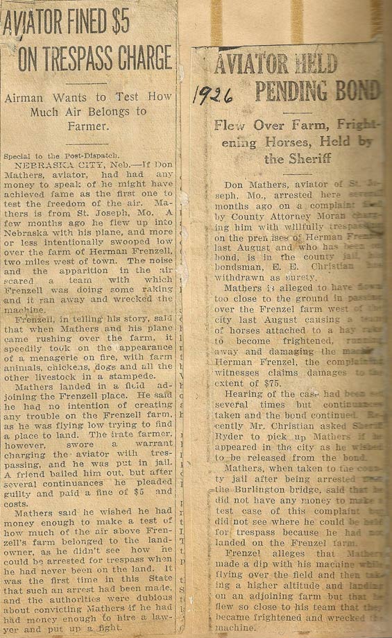 News Articles, 1926 (Source: Tietz)