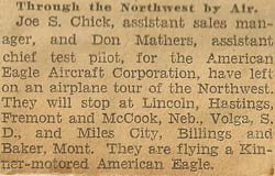 Midwest District Promotional Flight, Ca. 1929 (Source: Tietz)