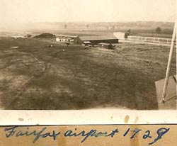 Fairfax Airport, 1929 (Source: Tietz)