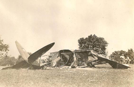 Mathers' Crash, Stinson Detroiter, Ca. May, 1930 (Source: Tietz)