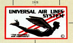 Universal Air Lines System Logo, Ca. 1928 (Source: Webmaster)