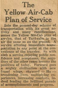Yellow Cab Air Company, Ca. 1929 (Source: Tietz)