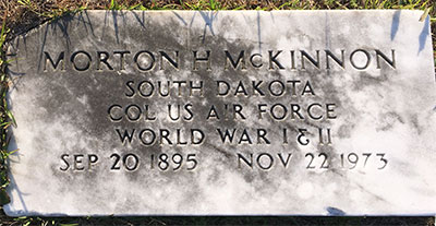 M.H. McKinnon Grave Marker, November 22, 1973 (Source: findagrave.com)