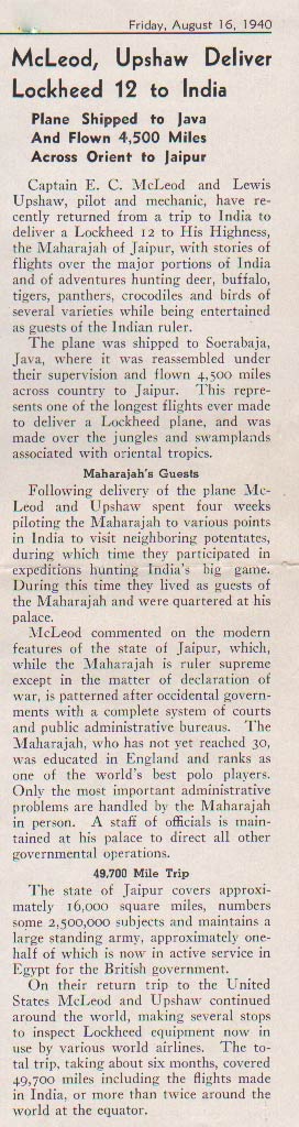 The Lockheed Star, August 16, 1940 
