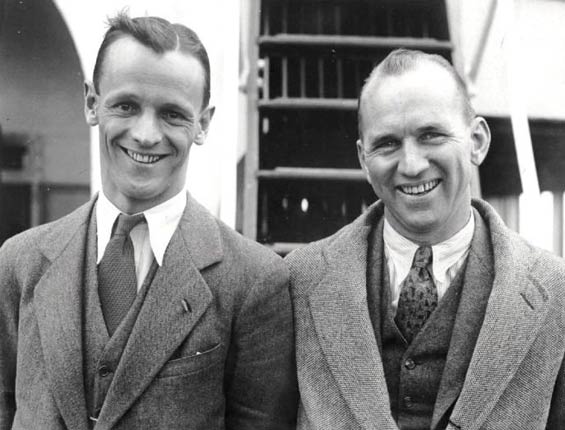 Clements McMullen (R) and Will White, Ca. 1930, Location Unknown (Source: Heins) 
