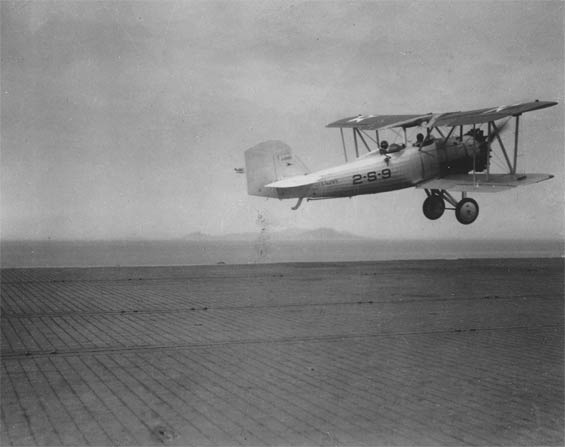 Vought O2U-2 Corsair, A-8095 Departing Carrier Deck, Ca. 1928-30 (Source: Barnes) 