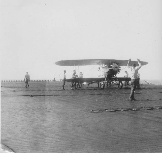 Aircraft Departing the U.S.S. Saratoga (?) (Source: Barnes)