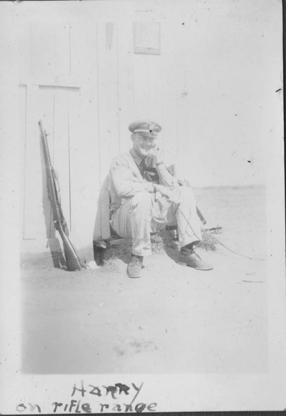Harry on Rifle Range, Ca. 1928-30 (Source: Barnes)