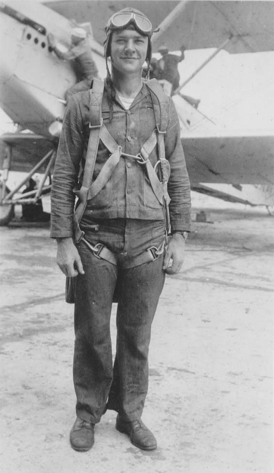W.H. McMullen in Flight Gear, Ca. 1928-30 (Source: Barnes)