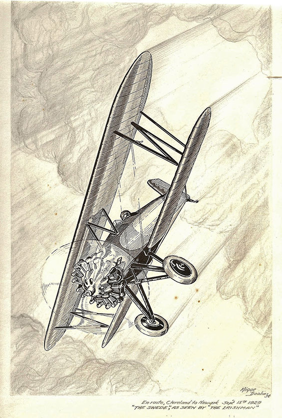 Bernard "Mique" Doolin Drawing of Erik Nelson, September 15, 1929 (Source: Site Visitor)