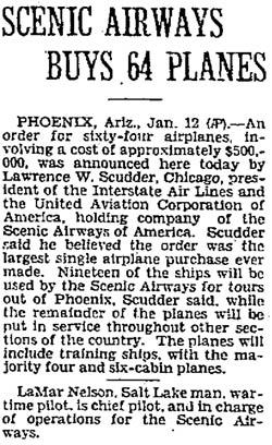 Salt Lake City (UT) Tribune, January 13, 1929 (Source: Web) 