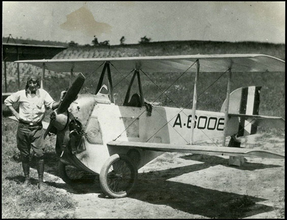 E.D. Perrin With Macchi M-16, Ca. Early 1920s (Source: Purinton)