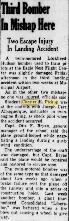 The Albuquerque Journal (NM), August 3, 1941 (Source: Web) 