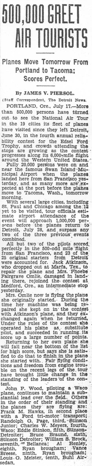 Detroit News, July 17, 1928