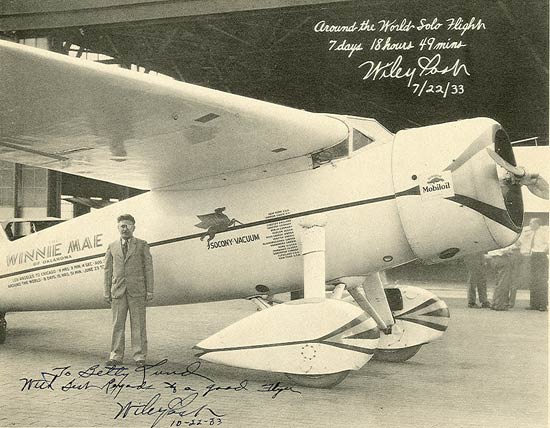 Wiley Post, Autograph Dated 1933