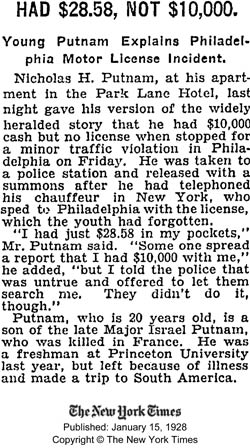 The New York Times, January 15, 1928 (Source: NYT)
