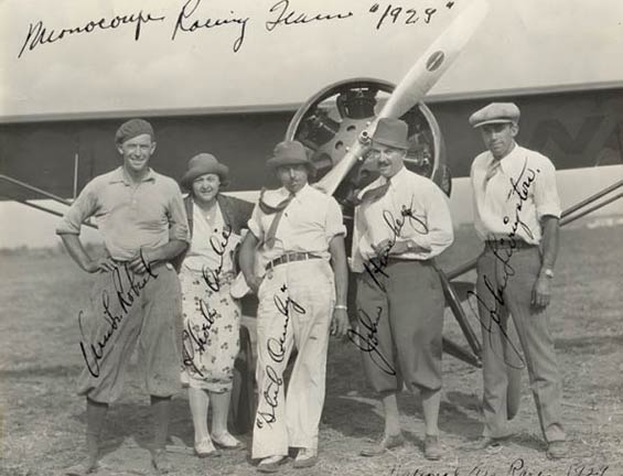 Mono-Aircraft, Inc. Racing Team, Ca. 1929 (Source: Roberts via Woodling) 