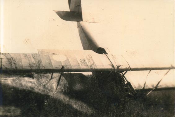 Biplane Nosed Over, Date & Location Unknown (Source: Ranaldi Family) 