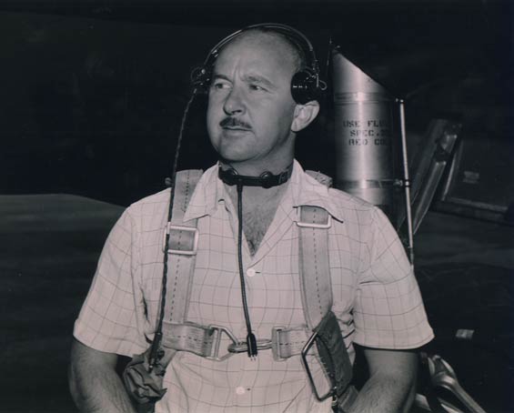 Dick Ranaldi, Portrait Beneath Northrop P-61, Date Unknown (Source: Ranaldi Family)