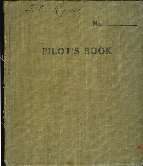 T.C. Ryan, Pilot Log, 1920