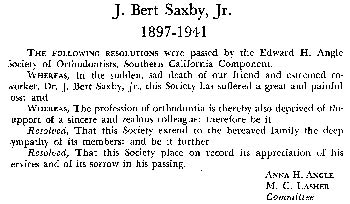 Saxby Posthumous Testimonial