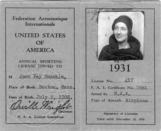 FAI License, 1931