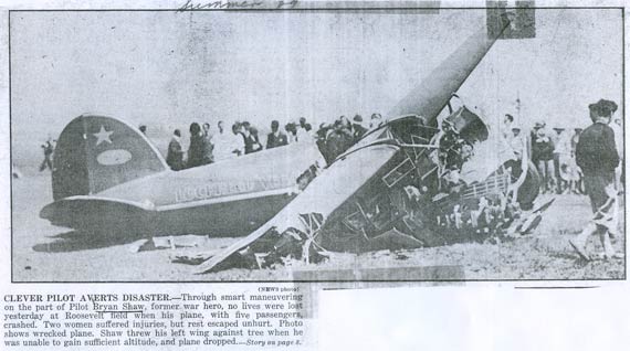 Shaw's Lockheed Crash, Summer 1929