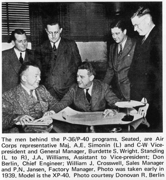 A.E. Simonin, Seated, Left, Ca. 1940s (Source: Woodling)