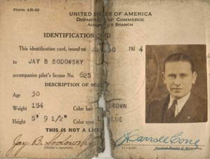 Jay Sodowsky's Department of  Commerce Identification Card (Source: Sodowsky) 