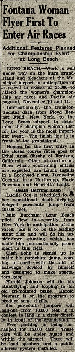 Torrance (CA) Herald, Octobr 23, 1935 (Source: Web)